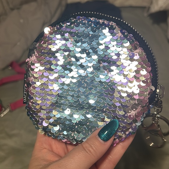 2 Style Lab Sequin Coin Purses with Key Rings - Picture 6 of 6